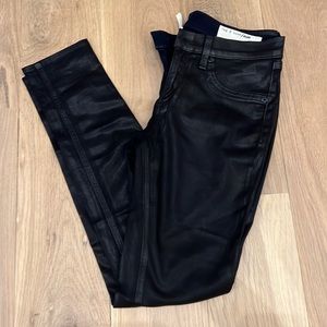 Rag & Bone coated midnight navy skinny jeans